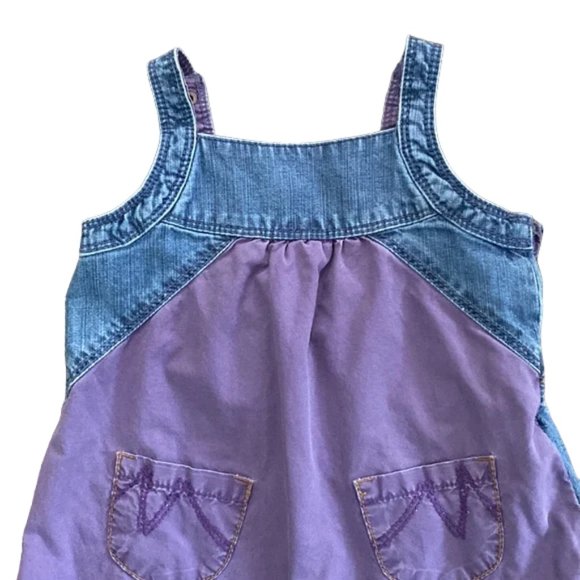 Mexx Colourblock Denim Lightweight Dress 6-9 Months - Picture 6 of 10